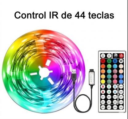 Tiras de luces LED RGB con control remoto