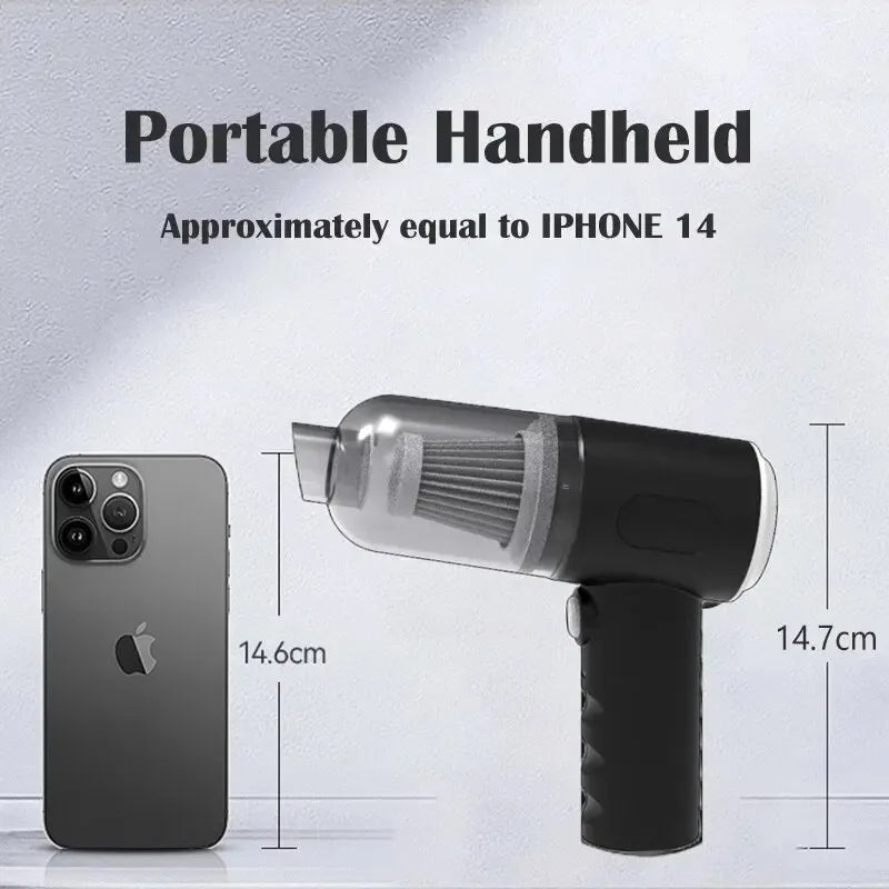 9000Pa Wireless Car Vacuum Cleaner USB Charging 1200Mah Portable Cleaning Appliance Mini Wet and Dry Vacuum Cleaner Household