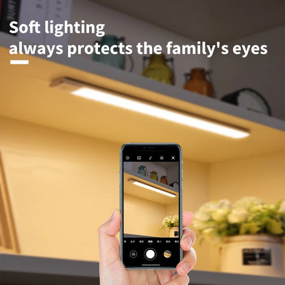 Cabinet Light USB Rechargeable Motion Sensor Led Three Colors in One Lamp for Kitchen Wardrobe Indoor Lighting 10/20/30/40/50Cm